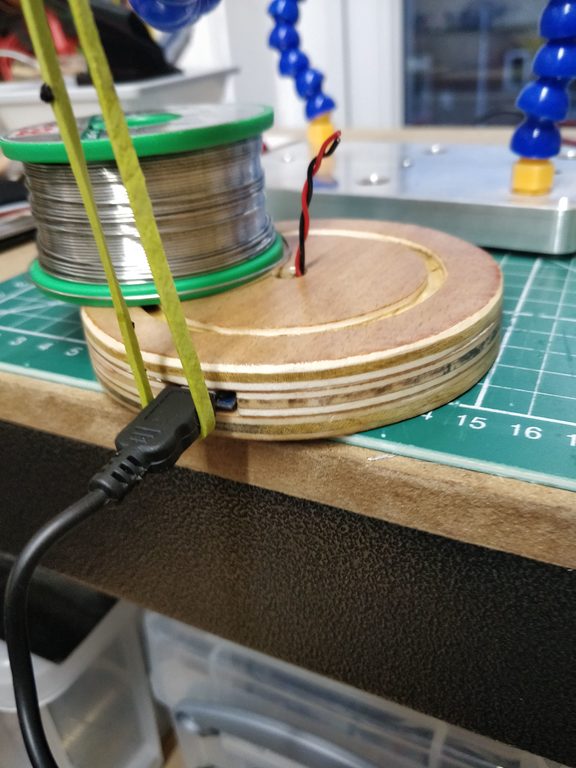 Plywood Base with Epoxied USB port