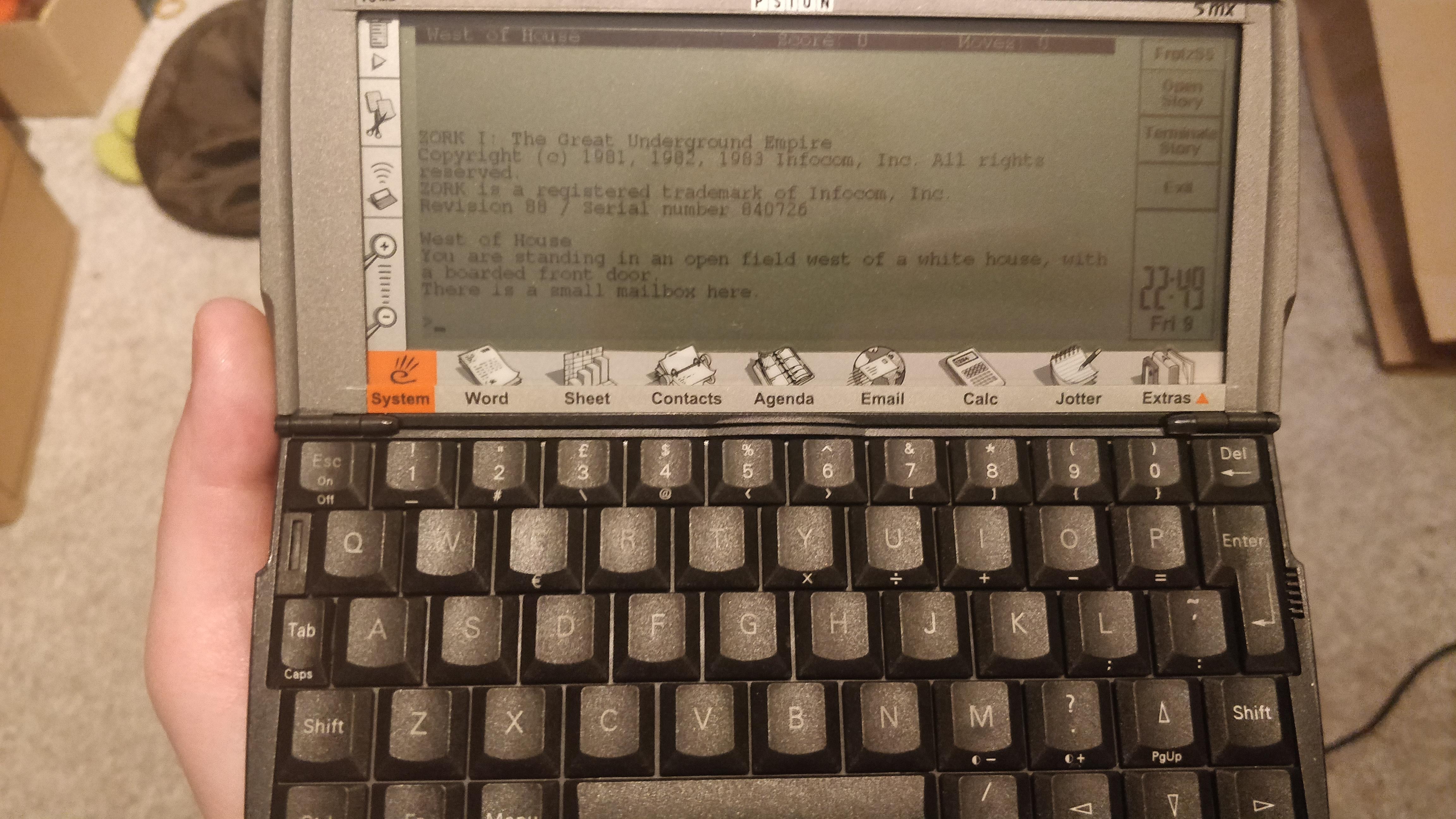 Zork 1 on Psion 5MX