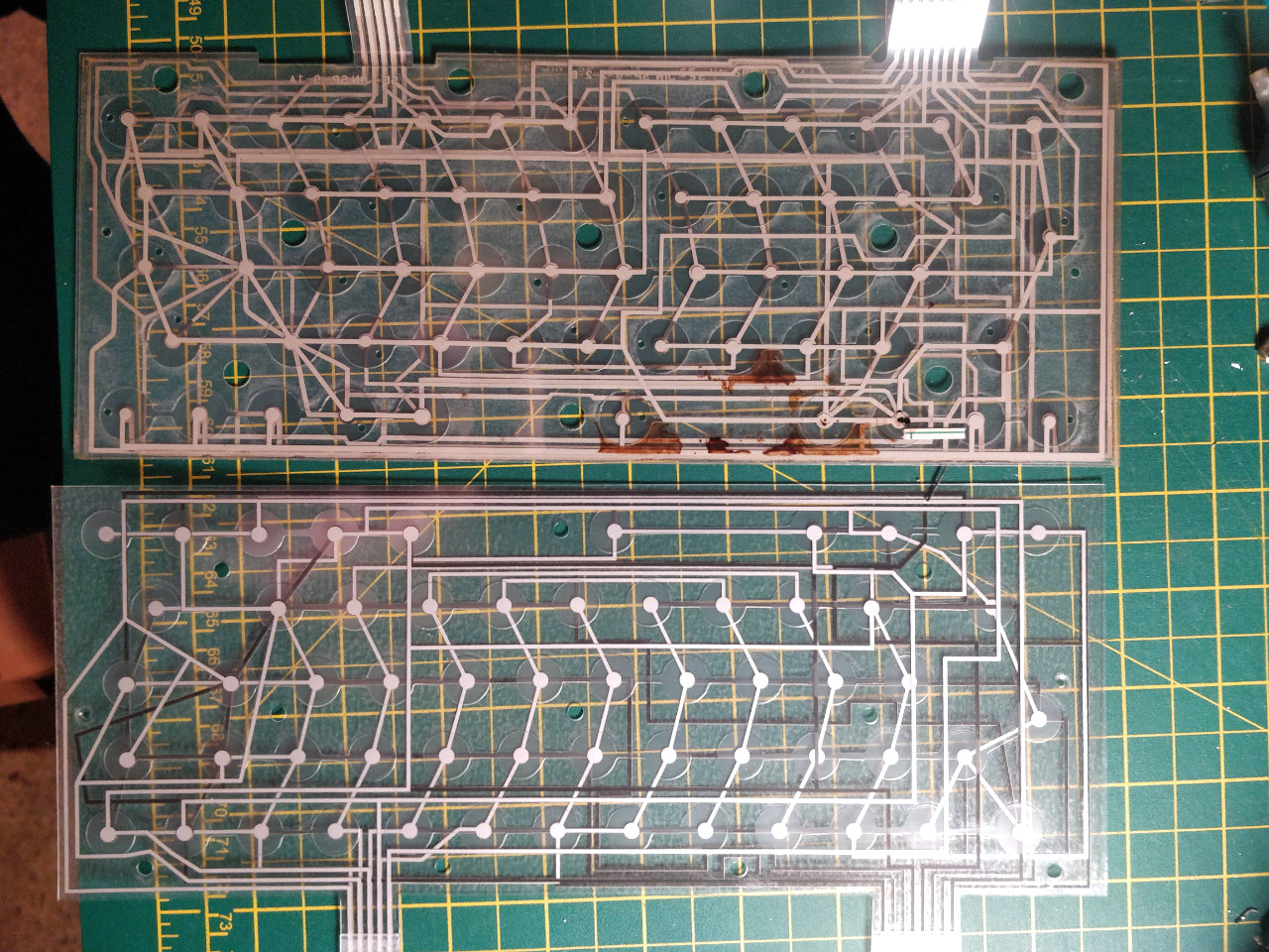 Old and new keyboard membrane