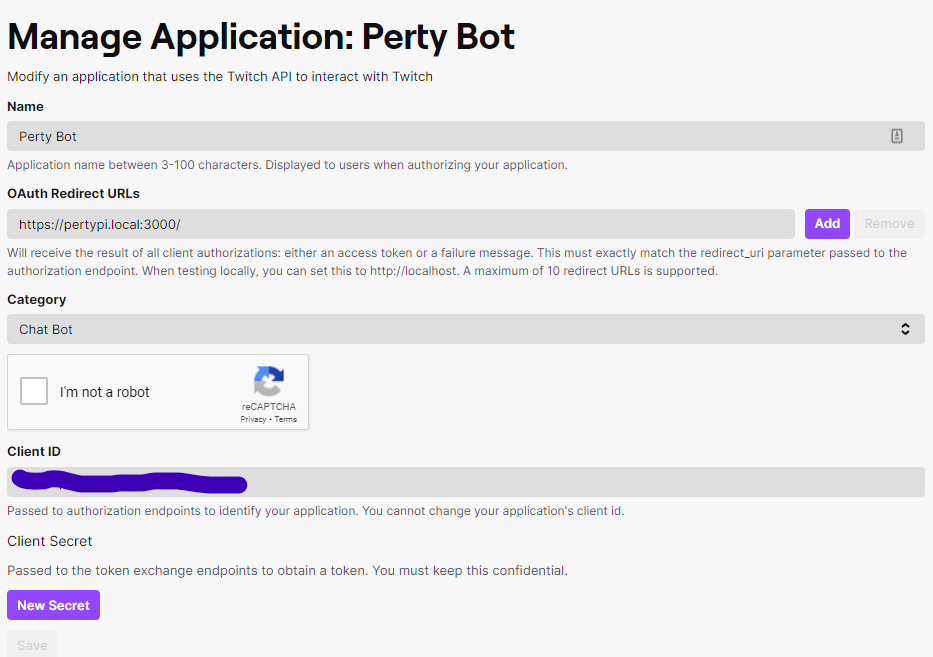 Twitch Developer Registration Form