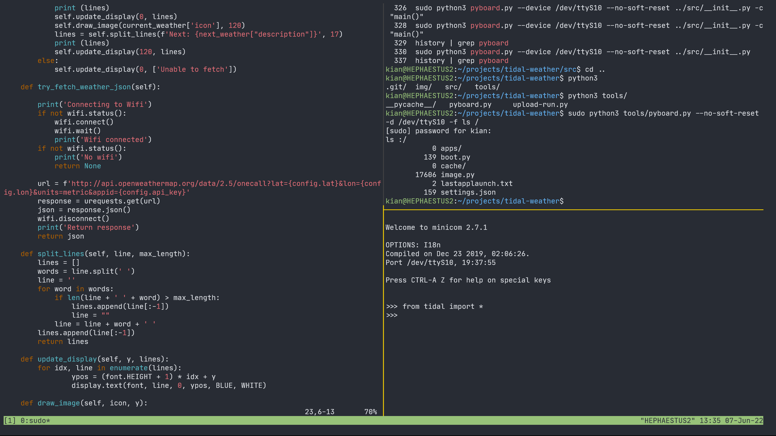 TMux Session for TiDAL Editing