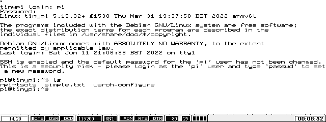 Psion 5 Serial Login